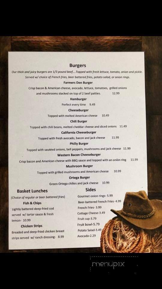 Farmers Den menu 6